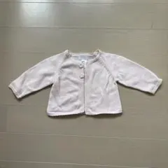 jacadi ピンク ニットカーディガン ボタン付き