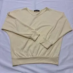 CECIL McBEE トップス 肩出し クリームイエロー 長袖 Vネック