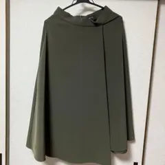 【m,i,d, 】オリーブ フレアロングスカートのサムネイル