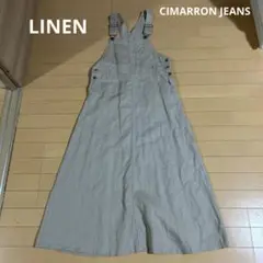 美品シマロンジーンズCIMARRONJEANSリネンジャンパースカート
