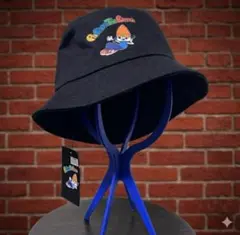 新品　タグ付き　パラッパラッパー バケットハット 帽子　黒　58cm