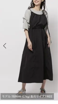 新品タグ付きniko and… 2WAY ブラック キャミワンピ