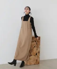 【2024AW/完売品/定価7480円】LIAN ベルトデザインジャンスカ