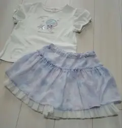 メゾピアノ　シェルTシャツ120＆シェルキュロット110