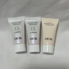 Dior カプチュール トータルルセラムサンプルサイズ クレンジングミルク3本