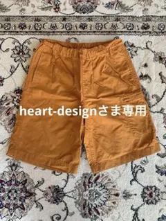 ユニクロUオレンジ色 ゴムウエスト ハーフパンツ 160cm