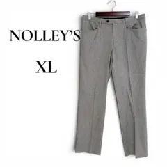 メンズ NOLLEY’S スラックス ライトグレー XL 日本製 ストライプのサムネイル