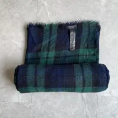ZARA タータンチェック マフラー　大判　ストール　ブラックウォッチ