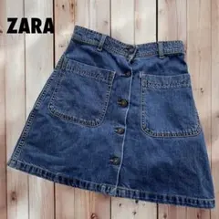 ZARAザラデニムミニスカートXSブルーカジュアル