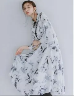 セルフォード CELFORD ペイントフラワーワンピース 36 インナー欠品