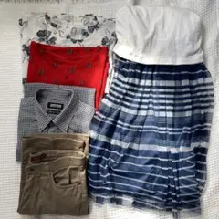 【昭和・平成レトロ】リメイク素材 5点＋おまけ ヴィンテージ 古着 まとめ売り