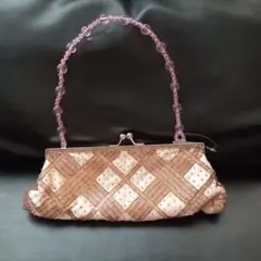 【美品】Chomel ビーズ刺繍パーティバッグ