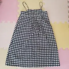 GU チェック柄 ノースリーブワンピース 120