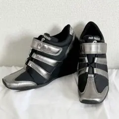 【人気】NO NAME ウェッジソール 厚底 スニーカー 24㎝ ノーネーム