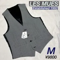 アオキ　レミュー　フォーマル千鳥柄ベスト　白×黒　Mサイズ　ジレ