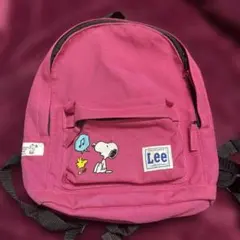 スヌーピー ビンテージ ピンクリュック　Lee