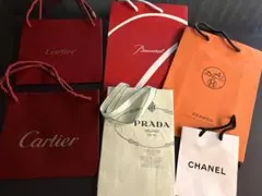 高級ブランド ショッピングバッグ　6セット