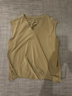 プラステPLST カシュクールベスト茶L