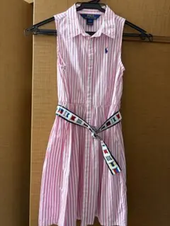 Polo Ralph Lauren ワンピース 120cm ピンクストライプ