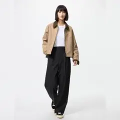 UNIQLO タックワイドパンツ ブラック L