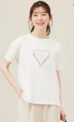 anySiS ハートロゴ 半袖Tシャツ ホワイトのサムネイル