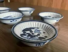 染付 小皿 5客 有田焼 伊万里 豆皿 青磁