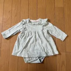 H&M オーガニックコットン 花柄ロンパース 68cm