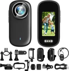 アクションカメラ 4K ウェアラブルカメラ 64G SDカード付属 120°広角
