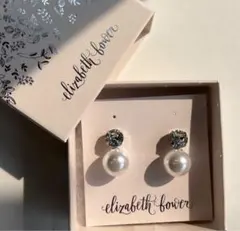 Elizabeth Bower パールクリスタルピアス
