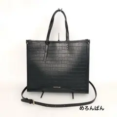 Samantha Vega サマンサベガ クロコ 型押し トートバッグ ブラック 