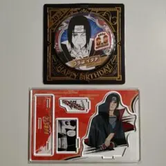 NARUTO うちはイタチ バースデー缶バッジ 名場面ジオラマフィギュア