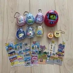 たまごっち1996年製【水色】1997年製【紫】 本体2個 及びカードセット