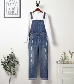 レディース 大きいサイズ 春夏 (4XL) サロペットパンツ　オーバーオール