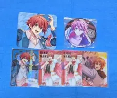 アイドリッシュセブン シャフユニ コースター メタカ クリアカード 缶バッジ　陸