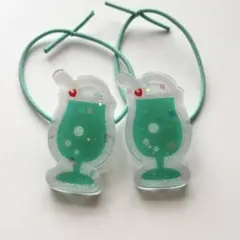 #087クリームソーダ 그린 헤어 엘라스틱