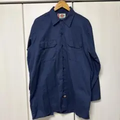 n*u様 Dickies ネイビー 長袖シャツ Lサイズ