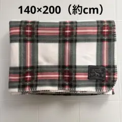 zootie 毛布ブランケット ホワイトチェック柄 縦196×横142