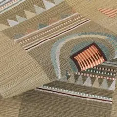 幾何学模様の袋帯　織り　長尺　正絹