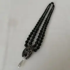 レトロ　ビンテージ　オニキス　ゴージャスなネックレス