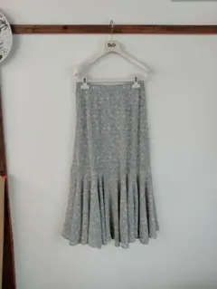 earth music＆ecologyミント色フラワープリントマーメイドスカート