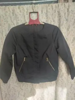 ノーカラージャケット ネイビー