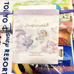 ダッフィー＆フレンズ　ダンシングスノーフレークス　リーナベル　ステラルー　巾着