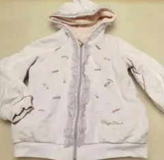 【130】キャンディ刺繍 もこもこ薄紫ジャケット