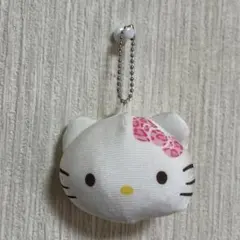 ⭐︎ハローキティ ストラップ　もちもちビーズクッション　ポーチ　ピンクレオパード