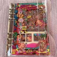 レア★ハローキティ A6 バインダー 日焼けキティ シャカシャカシール帳 手帳
