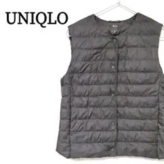 UNIQLO ウルトラライトダウンベスト グレー L 軽量 撥水