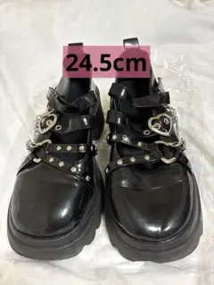 地雷系　量産型 靴　パンプス　厚底　ローファー 24.5cm
