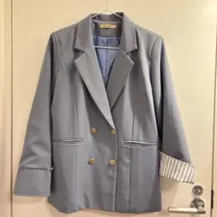 Karxige テーラードジャケット ブルー XL