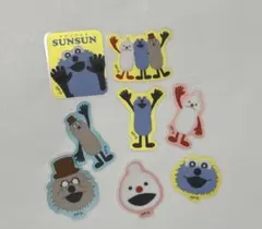 パペットスンスン フレークシール スンスン ノンノン ゾンゾン ステッカー