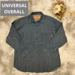 美品　UNIVERSAL OVERALL　長袖シャツ　M　ストライプ柄　メンズ